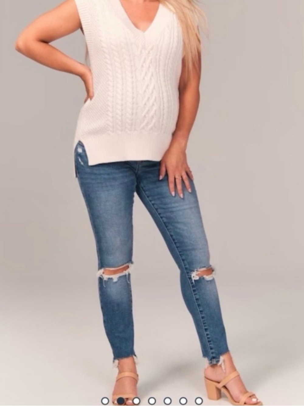 Abercrombie & Fitch Maternity The Super Skinny Ankle Jean Medium Wash 26 2 Short
